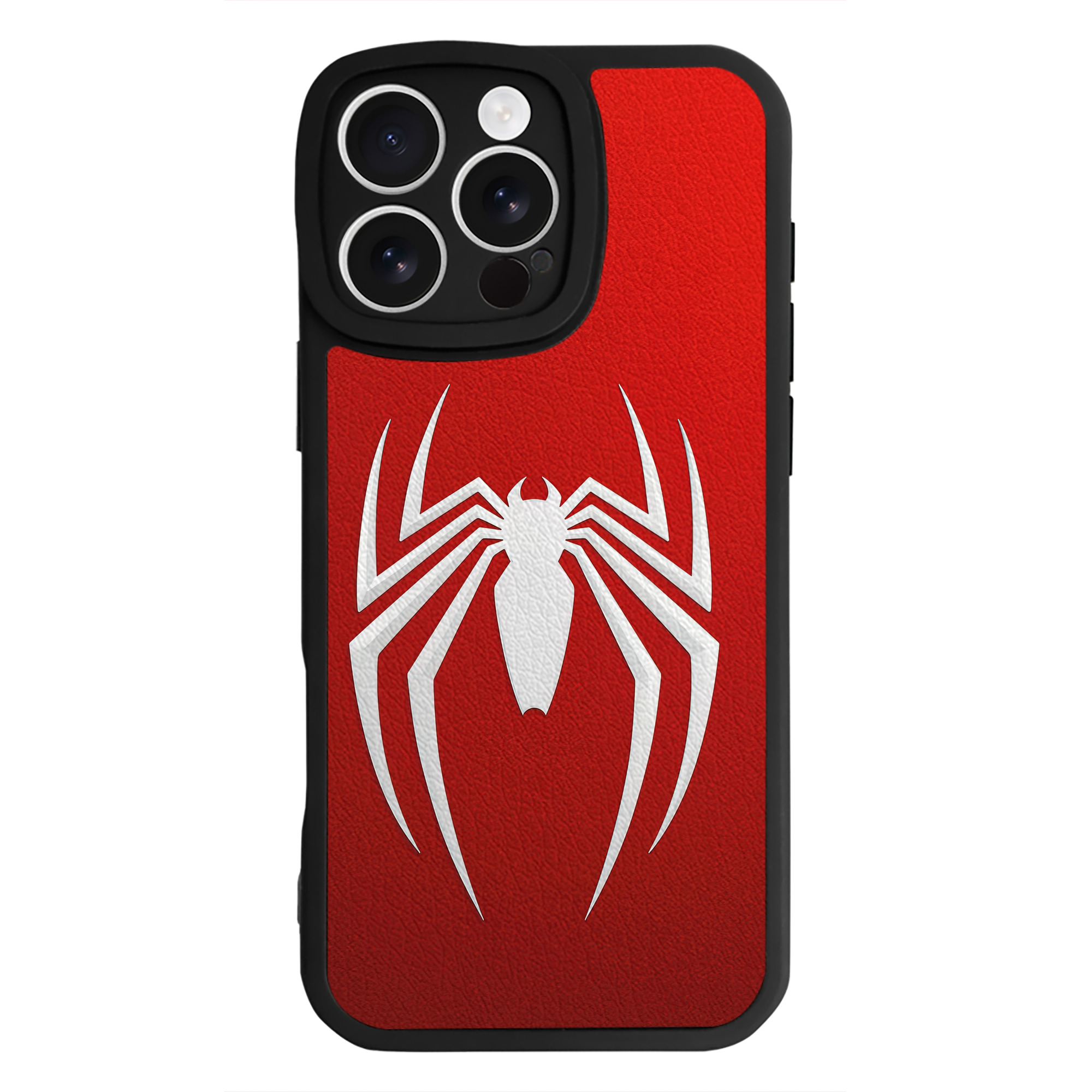 Spider Man スパイダーマン 【iPhone 16シリーズ対応】シリコンスマホケース（レザー調） 材質：シリコン